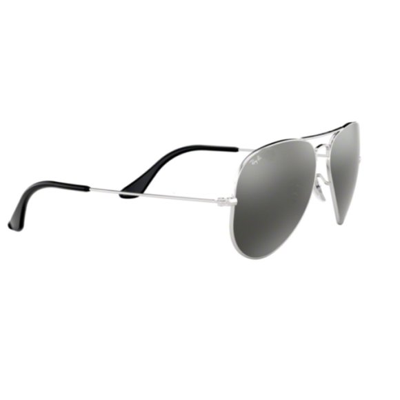 New RAY-BAN Large Metal Aviator Sunglasses Silver Frame Gray Gradient Lens main image 12